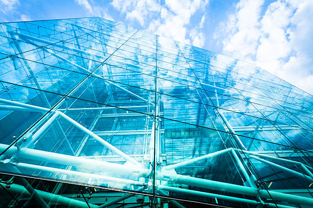 Contemporary completed glass and aluminium facade
